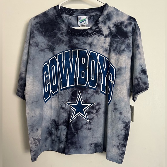 Vintage Cowboys Tie-Dye Tee - Navy and White - Picture 1 of 4